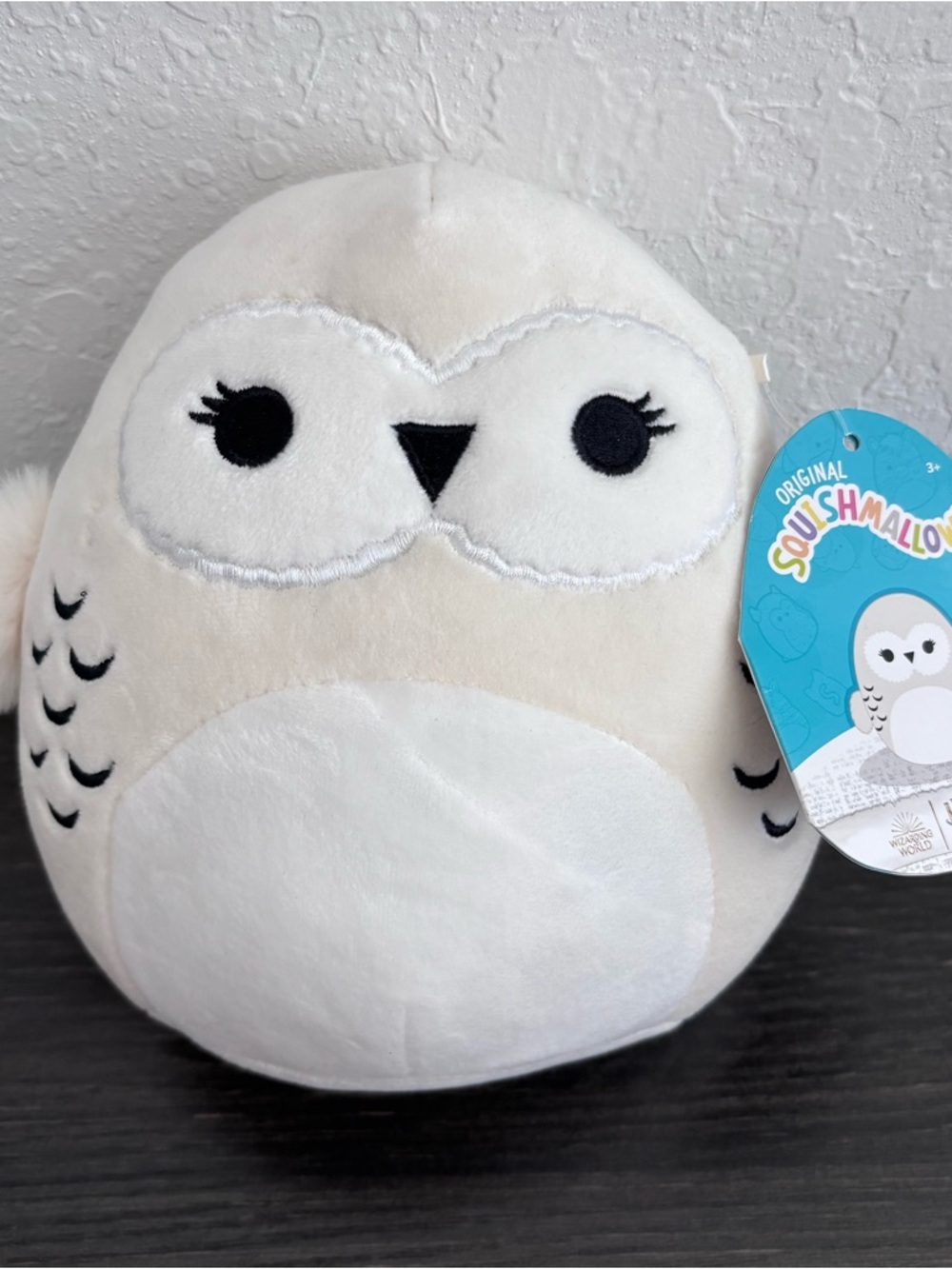 Squishmallows Harry Potter Hedwig Owl Plush in Cream and White